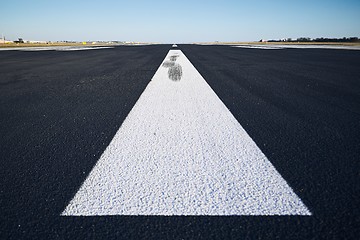 Image showing Surface level of airport runway