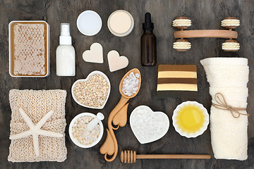 Image showing Natural Body Care and Skincare Products