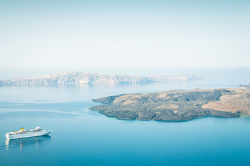 Image showing Beautiful landscape with sea view near Santorini