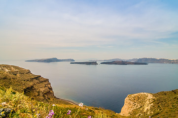 Image showing Beautiful landscape with sea view of the Nea Kameni