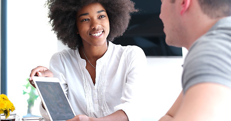 Image showing Multiethnic startup business team on meeting