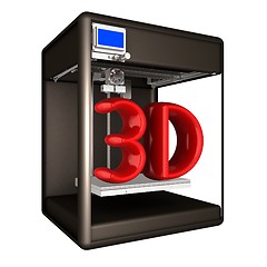 Image showing 3d printer. 3d illustration