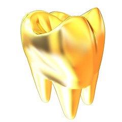 Image showing Gold tooth. 3d illustration