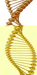 Image showing DNA gold. 3d illustration