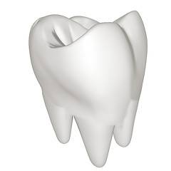 Image showing Metal tooth. 3d illustration