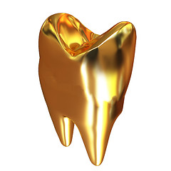 Image showing Gold tooth. 3d illustration