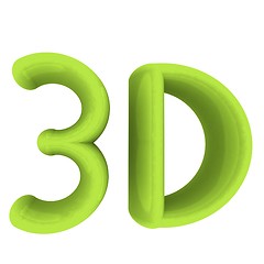 Image showing 3D word. 3D illustration