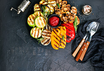 Image showing Grilled vegetables