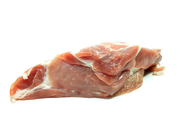 Image showing Sliced of raw pork