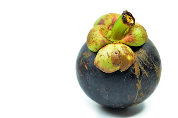 Image showing Ripe mangosteen fruit isolated