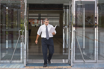 Image showing Busy businessman