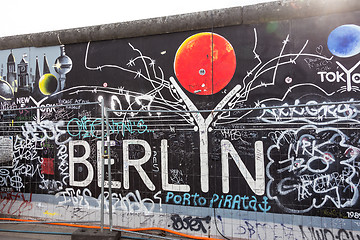 Image showing Grafitti on Berlin Wall, today an international memorial of freedom.