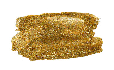 Image showing gold color glitter nail polish