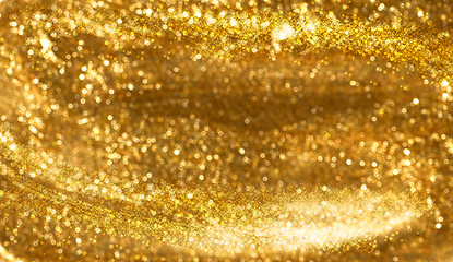 Image showing blurred gold glitter background