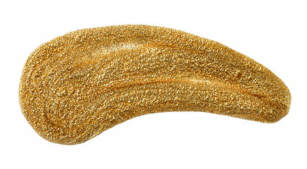 Image showing gold color glitter nail polish