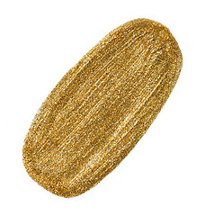 Image showing gold color glitter nail polish