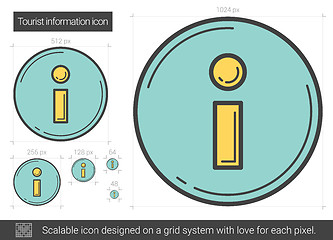 Image showing Tourist information line icon.