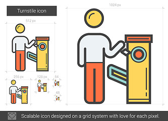 Image showing Turnstile line icon.