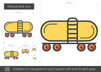 Image showing Railroad tank line icon.