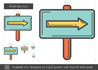 Image showing Road sign line icon.