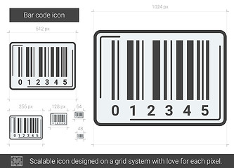 Image showing Bar code line icon.