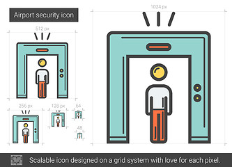 Image showing Airport security line icon.