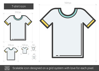 Image showing T-shirt line icon.