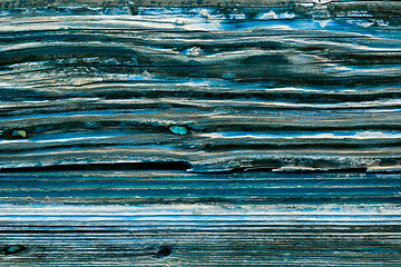 Image showing Old wooden blue door grunge texture.