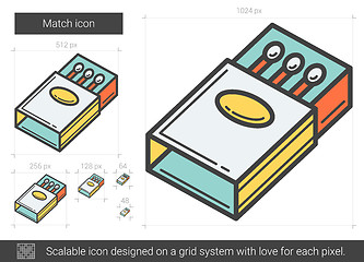 Image showing Match line icon.