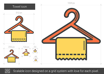 Image showing Towel line icon.