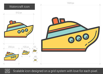 Image showing Watercraft line icon.