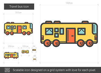 Image showing Travel bus line icon.