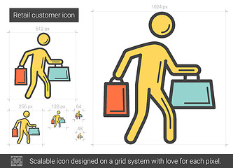 Image showing Retail customer line icon.