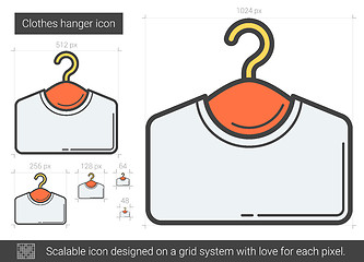 Image showing Clothes hanger line icon.