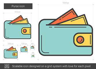 Image showing Purse line icon.