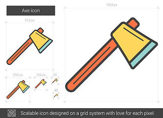 Image showing Axe line icon.