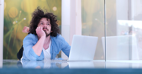 Image showing man enjoying relaxing lifestyle