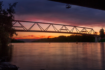 Image showing New bridge over Nepean River Penrith