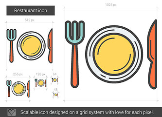 Image showing Restaurant line icon.