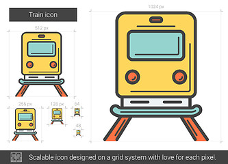 Image showing Train line icon.