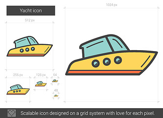 Image showing Yacht line icon.