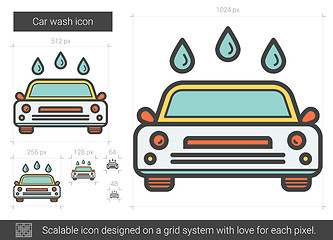 Image showing Car wash line icon.