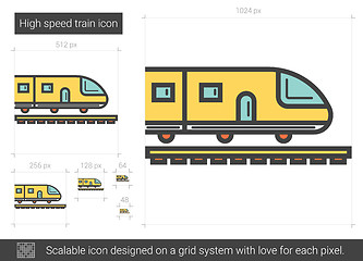 Image showing High speed train line icon.