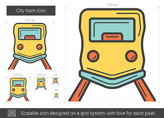 Image showing City tram line icon.