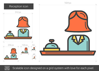 Image showing Reception line icon.