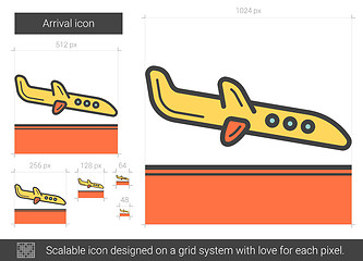 Image showing Arrival line icon.