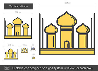 Image showing Taj Mahal line icon.