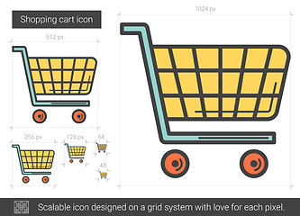 Image showing Shopping cart line icon.