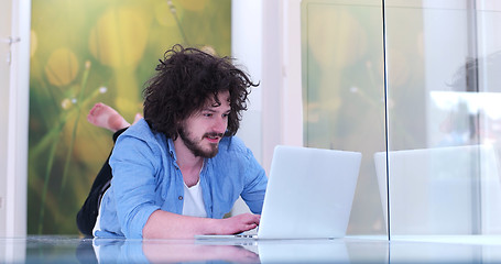 Image showing man enjoying relaxing lifestyle