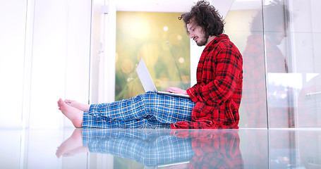 Image showing man enjoying relaxing lifestyle